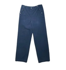 Lauren Ralph Lauren Blue Sailor Pants Cotton High Rise Trousers Size 6 Vintage