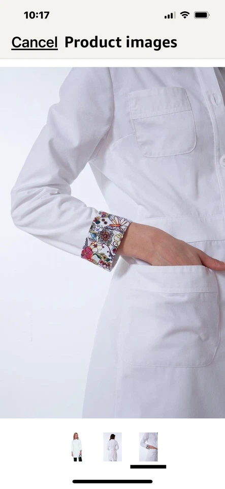 KOI FINE TWILL WOMENS 35 ¾" 4-POCKETS LAB COAT IN WHITE IN ALL SIZES NWT - LG - Image 3 of 4