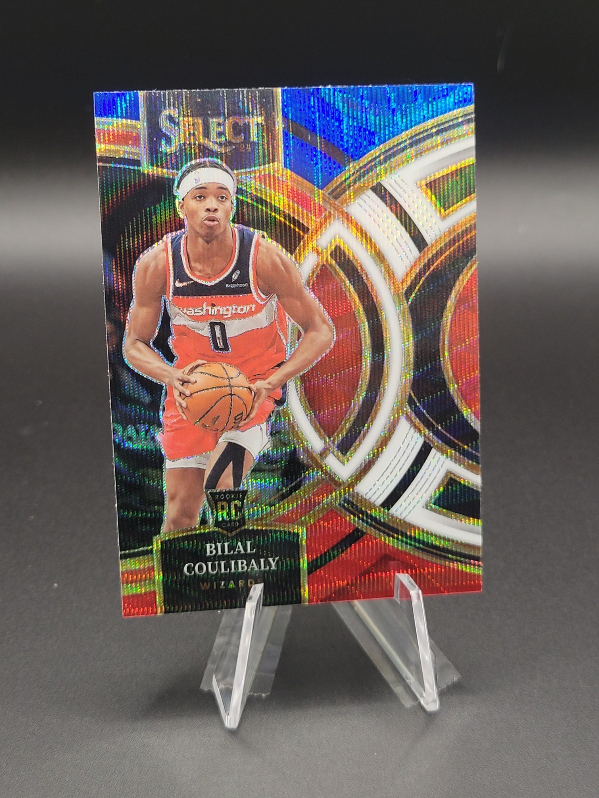 Bilal Coulibaly 2023-24 Panini Select Basketball #131 Premier Tri-Color Prizm RC