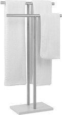 Free Standing Towel Rack for Bathroom - Brushed Nickel Finish - Stand Alone 2