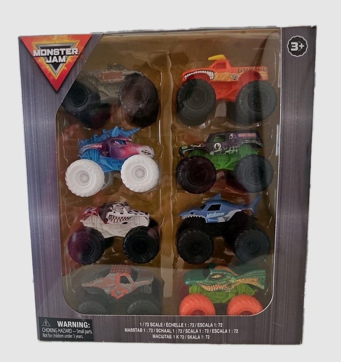 MONSTER JAM モンスター ジャム 8-Pack TRUCKS Set Monster Jam 2025 Spin Master 1:72 Mini Truck 8‑Pack Set | New in