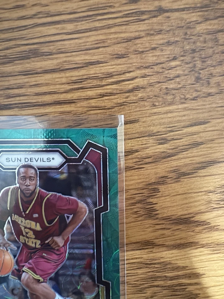 Selecciones de draft Panini Prizm 2024 - James Harden #41 mira verde Prizm/8 SSP Foto 3 de 4