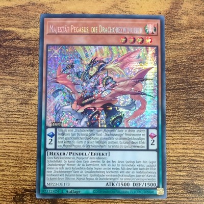 Yu-Gi-Oh! Majestät Pegasus die Drachobezwingerin MP23-DE173 SR 1. Auflage 