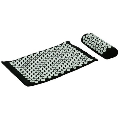 Akupressur Massage Matte & Kissen Set Rücken Nacken Schmerzlinderung Therapie Tasche