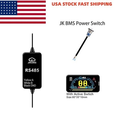 JK BMS Accessory LCD  Display/RS485 Module Converter Adapter /Power Switch USA