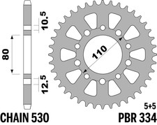 STEEL CROWN C45 43 TEETH FOR TRIUMPH ADVENTURER 900 1996 > 1998 STEP 530 334