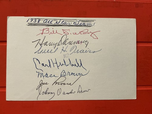 Bill Dickey, Carl Hubbell 🔥🔥MLB: 1938 All Stars (7)🔥🔥Autograph GPC ⚾️⚾️