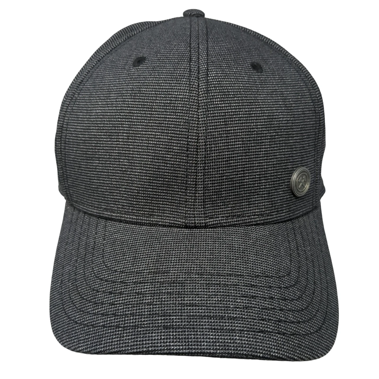 George Fitted Baseball Hat Gray Medium Solid Vent Holes Outdoor Stretch