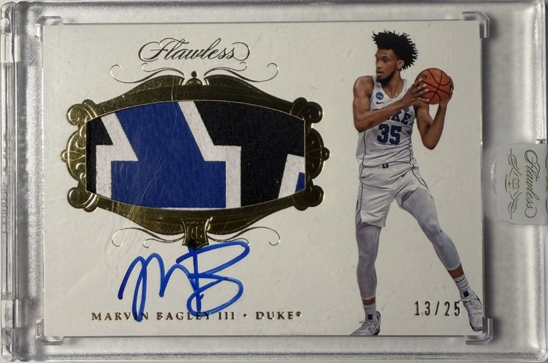 2018-19 Panini Flawless Collegiate Marvin Bagley III RC Rookie Auto #/25 #141