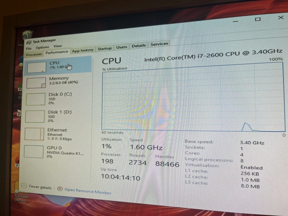 Dell Optiplex 390 intel i7 Windows 10 Pro SFF 8gb Ram & 120gb with gpu - Image 2 of 4