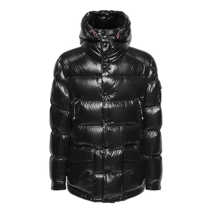 Piumino Moncler CHIABLESE logo patch con cappuccio nero 1C000 06 5963V 999