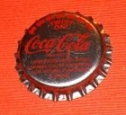 VINTAGE COCA-COLA Twist Off COKE Soda Pop Uncrimped P/L Plastic Lined Bottle Cap