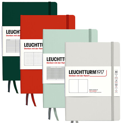 Leuchtturm1917 A5 Notizbuch klassisch natürlich - Hardcover - Papiertyp wählen