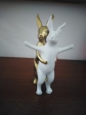 Oggetti per la casa:Coniglietti accoppiati in porcellana.Visto e piaciuto.