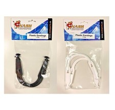 Nash Hockey Helmet Replacement Ear Loops  Black White Sling Slings Loop Cage