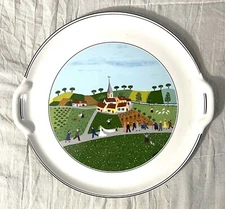 VILLEROY & BOCH~  Design Naif Wedding Platter  12-1/2" Handled  Serving Dish