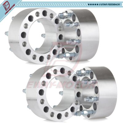 (4) 8x6.5 3'' Wheel Spacer 14x1.5 For Chevrolet Silverado GMC Sierra 2500 3500 HD