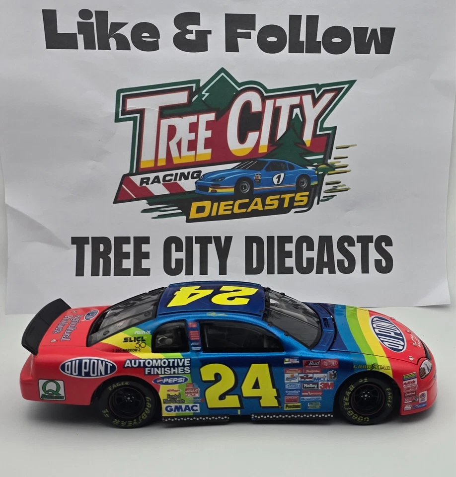 Jeff Gordon NASCAR 1998 RCCA DuPont 1:24 diecast banco ventana transparente Foto 3 de 4