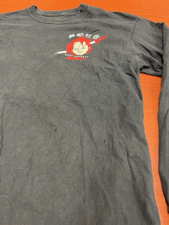 Riot Society Men's Long Sleeve T-Shirt Child’s Play Size Med Vintage Look 201 - Image 2 of 4