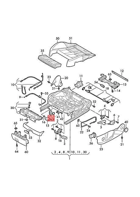 Genuine AUDI A4 allroad quattro Repair Kit For Seat Left & Right 