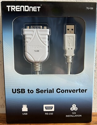 Trendnet USB to Serial Converter TU-S9 New In Sealed Package Free Shipping