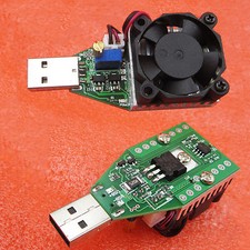 15W 3.7-13V Electronic Load Resistor USB Discharge Battery Tester with Fan