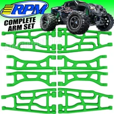 Traxxas X-Maxx GREEN RPM Suspension Arms, Front-Rear-Upper-Lower, COMPLETE SET 8