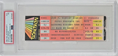 Michael Jackson Ticket Stub 1984 The Jacksons Victory Tour PSA NM