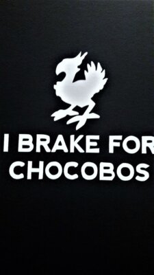 Chocobo Final Fantasy Inspired Vinyl Decal Sticker White V Laptops 6.5'' X 5.5''