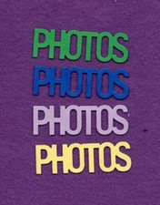 PHOTO word die cuts scrapbook cards