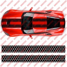 Honey Comb Racing Stripes Decal Fits Chevy Corvette Ford Mustang Porsche Bmw Amg Honey Comb Racing Stripes Decal Fits Chevy Corvette Ford Mustang Porsche Bmw Amg