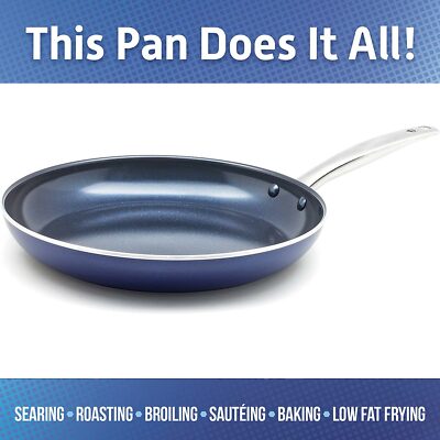 Blue Diamond Ceramic Nonstick Fry Pan 8'' 10'' 12'' Frypan Toxin free ceramic NEW