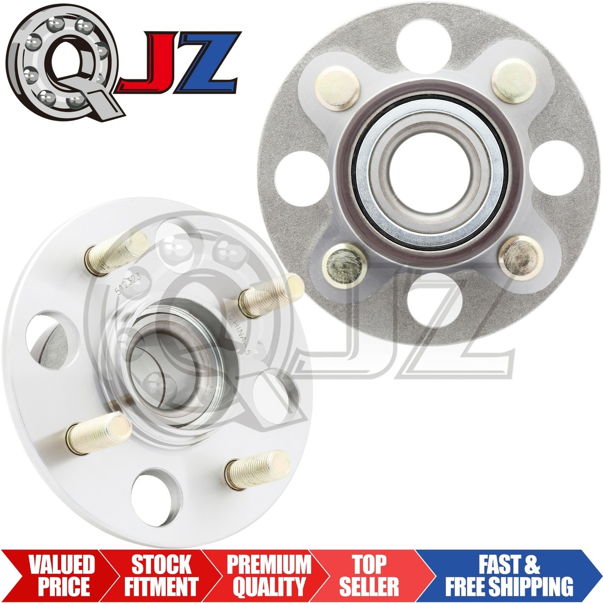 2-Pack] 512323 REAR Wheel Hub Assembly for 2007-2014 Honda Fit FWD