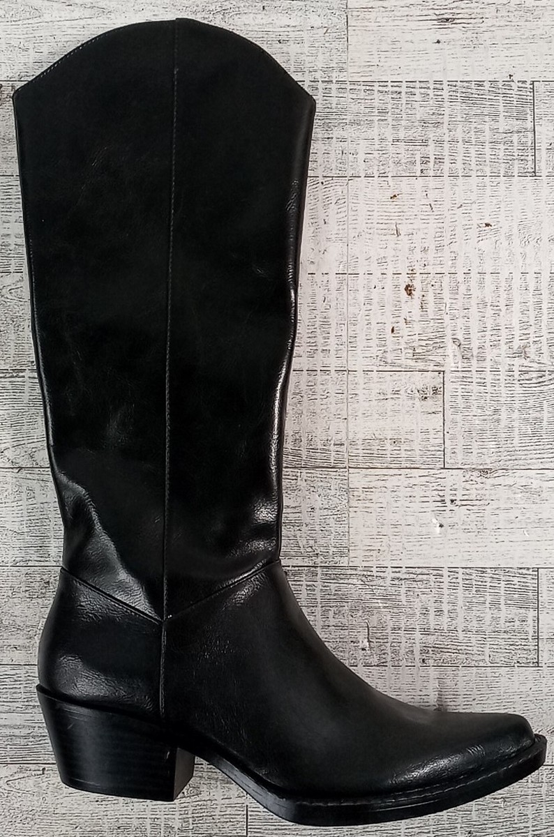 【 】Leather Heeled Cowboy Boot 海外限定 Zara Western Women's Knee High Leather Cowboy Heeled Boots