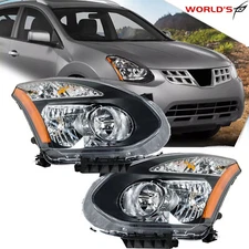 Headlight For Nissan Rogue 08-13 /14-15 Rogue Select Black Housing Halogen RH+LH