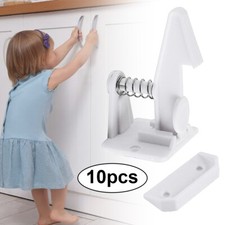 10X Child Proof Safety Catch Cupboard Cabinet Door Drawer Lock Latch Baby Kids