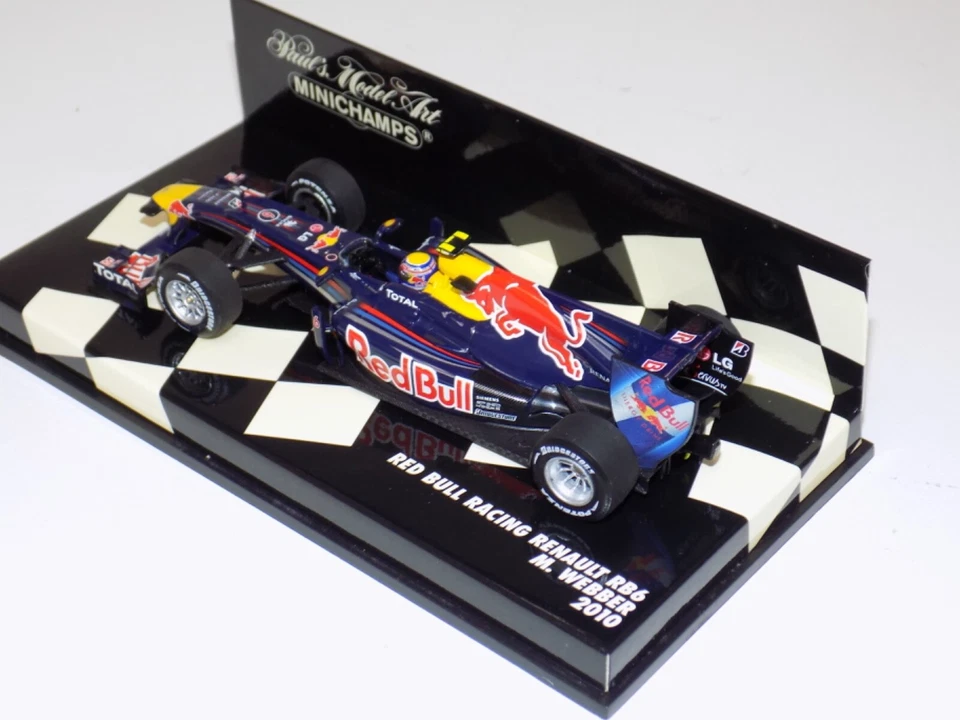 1/43 Minichamps Red Bull Racing Renault RB6 F1 2010 Mark Weber 410 100006 JP31 Foto 2 de 3