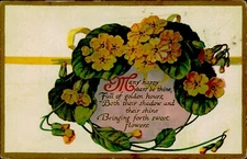 Postcard Holiday Many Happy Years Dived Back circa 1910