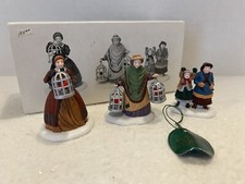 Department 56 Heritage Village The Bird Seller Set Of 3 5803-3 W/box EUC