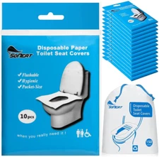 SoNeat Disposable Toilet Seat Covers - 150 CT of XL Thick Flushable Toilet Seat 