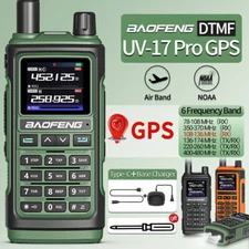 Baofeng UV-17 Pro GPS Air Band Walkie Talkie Type-C Charger AM FM NOAA Ham Radio