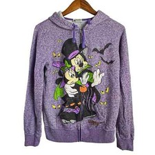 Walt Disney World Parks Hoodie Purple Full Zip 2015 Halloween Mickey Minnie S 