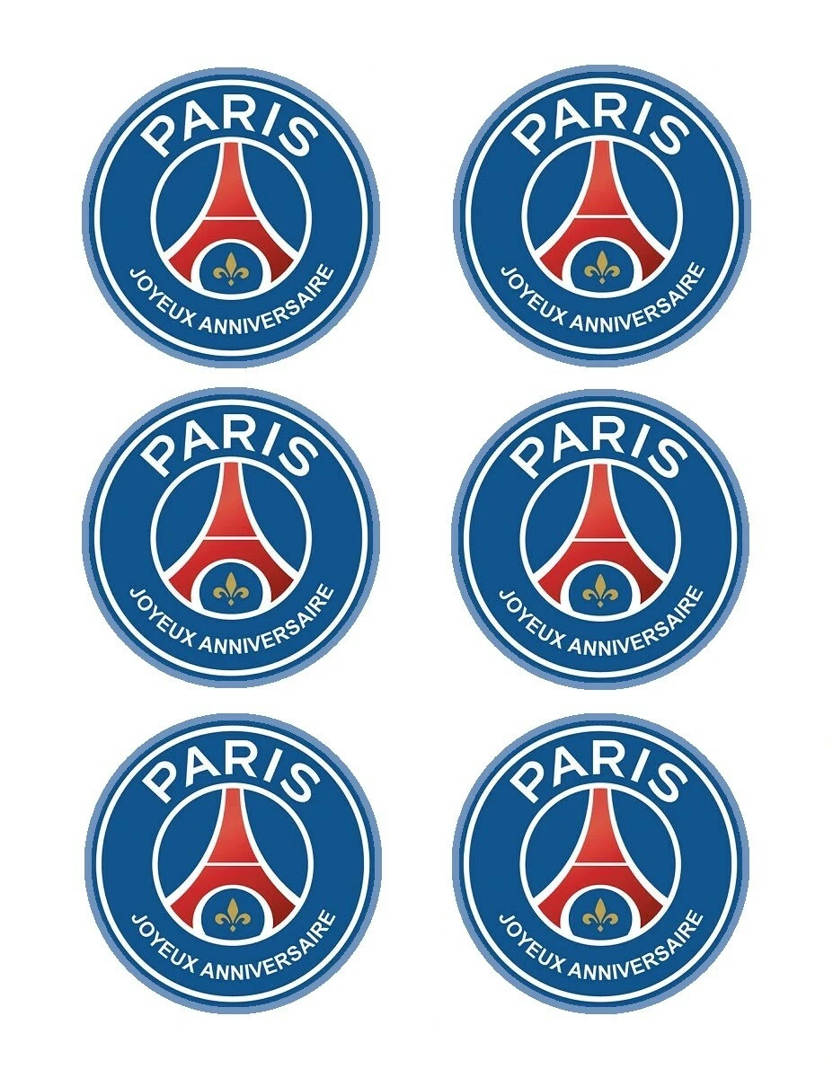 Carte Joyeux Anniversaire Psg A Imprimer Gratuite PSG Anniversaire.Décoration comestible.Azyme.Lot de 2x 6 disques diamètre 7,5cm | eBay