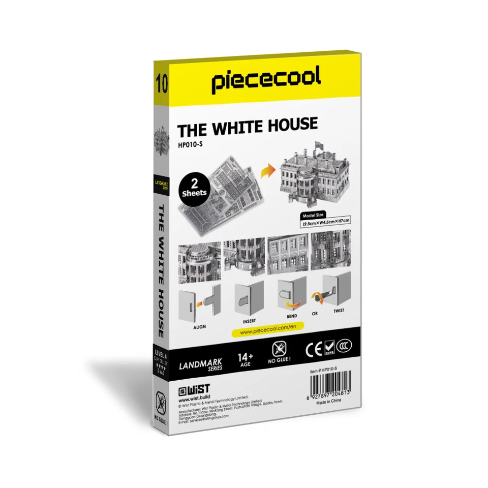 Piececool Rompecabezas 3D para Adultos La Casa Blanca Metal Modelo Kits Halloween Regalos Foto 4 de 4