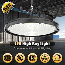 150 Watts UFO LED High Bay Light 21000lm Commercial Warehouse Shop Lamp Dimmable