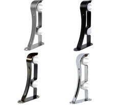 COPPIA STAFFE SUPPORTO DOPPIO PER BASTONI TENDA ASTE MENSOLE VARI COLORI 22MM