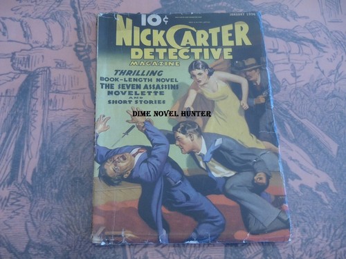 NICK CARTER DETECTIVE MAGAZINE FEBUARY 1936 PULP DIME NOVEL CHARACTER
