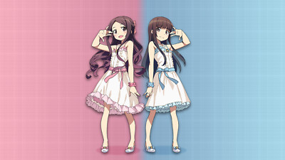 Anime girls gradient scope10 claris simple background Playmat Game Mat Desk