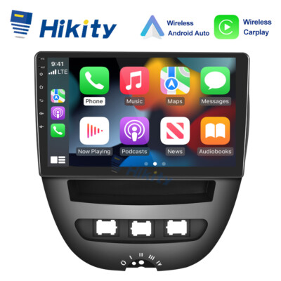 Android 15 Carplay Autoradio GPS Navi DSP Für Toyota Aygo Peugeot 107 Citroen C1