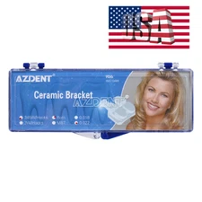 AZDENT Dental Ortho Clear Ceramic Bracket Braces Roth.022 U/L 5*5 Hooks 3-4-5